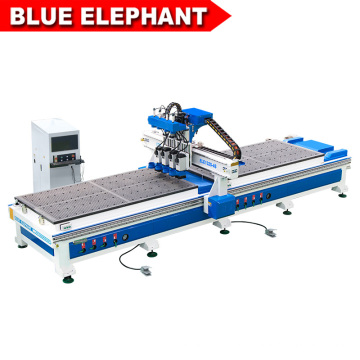 Jinan Blue elephant High speed automatic furniture cutting machine double table wood cnc boring with promotion price